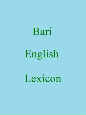 Bari English Lexicon by Trebor Hog